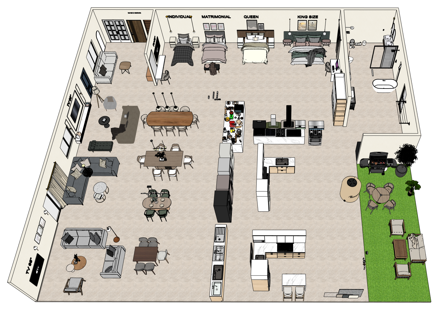 Pack de modelos para amueblar casa en SketchUp