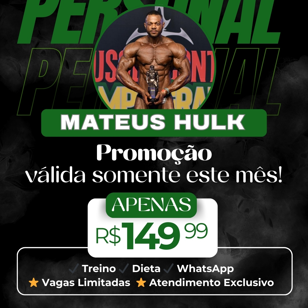 Plano Mensal – Consultoria Fitness Online Team Hulk