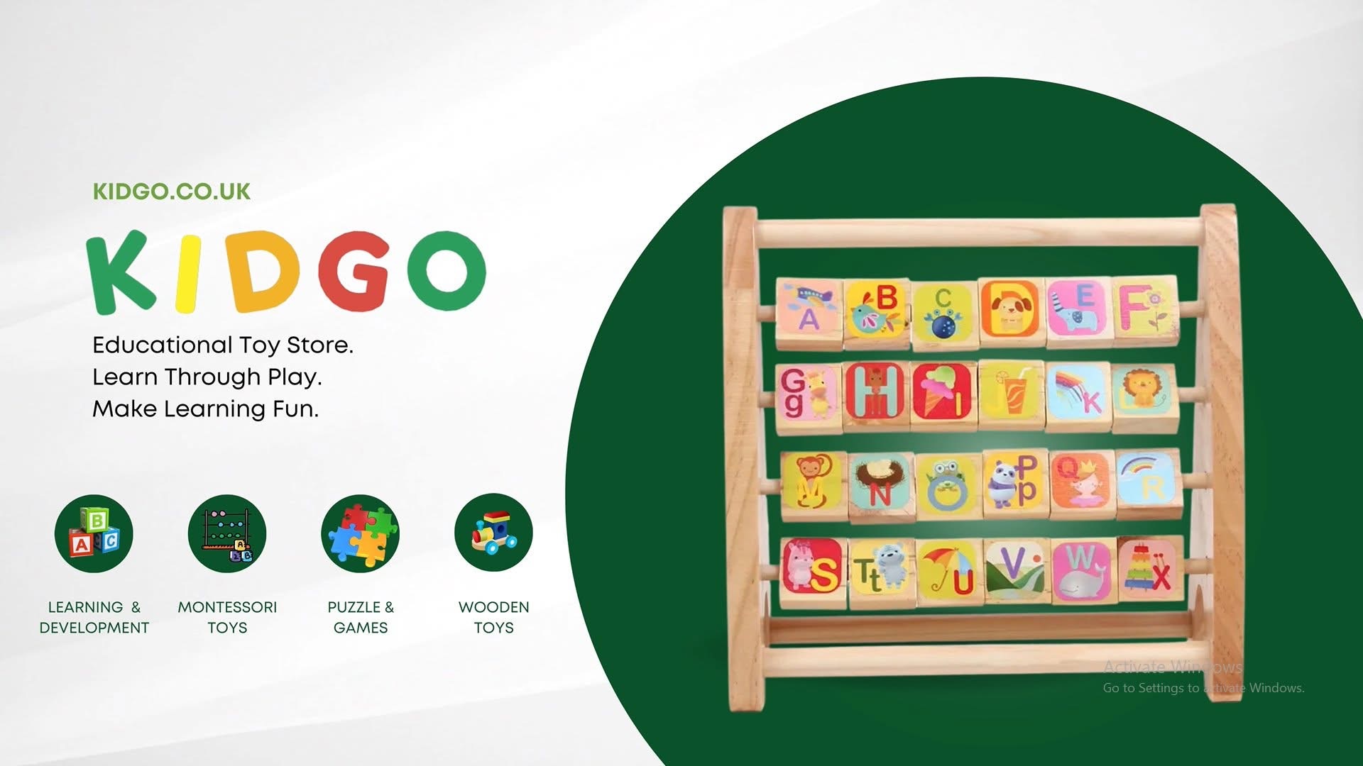 Wooden Alphabet Learning Toy