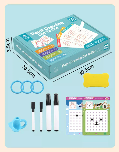 Point Drawing Dot To Dot Educational Game Set
