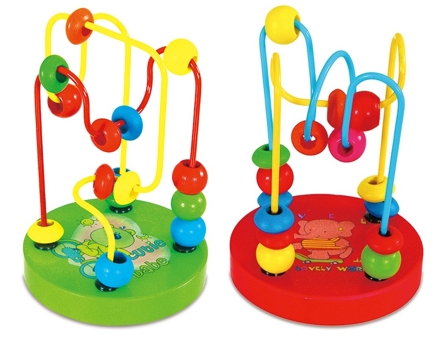 Green Wooden Bead Maze Toy