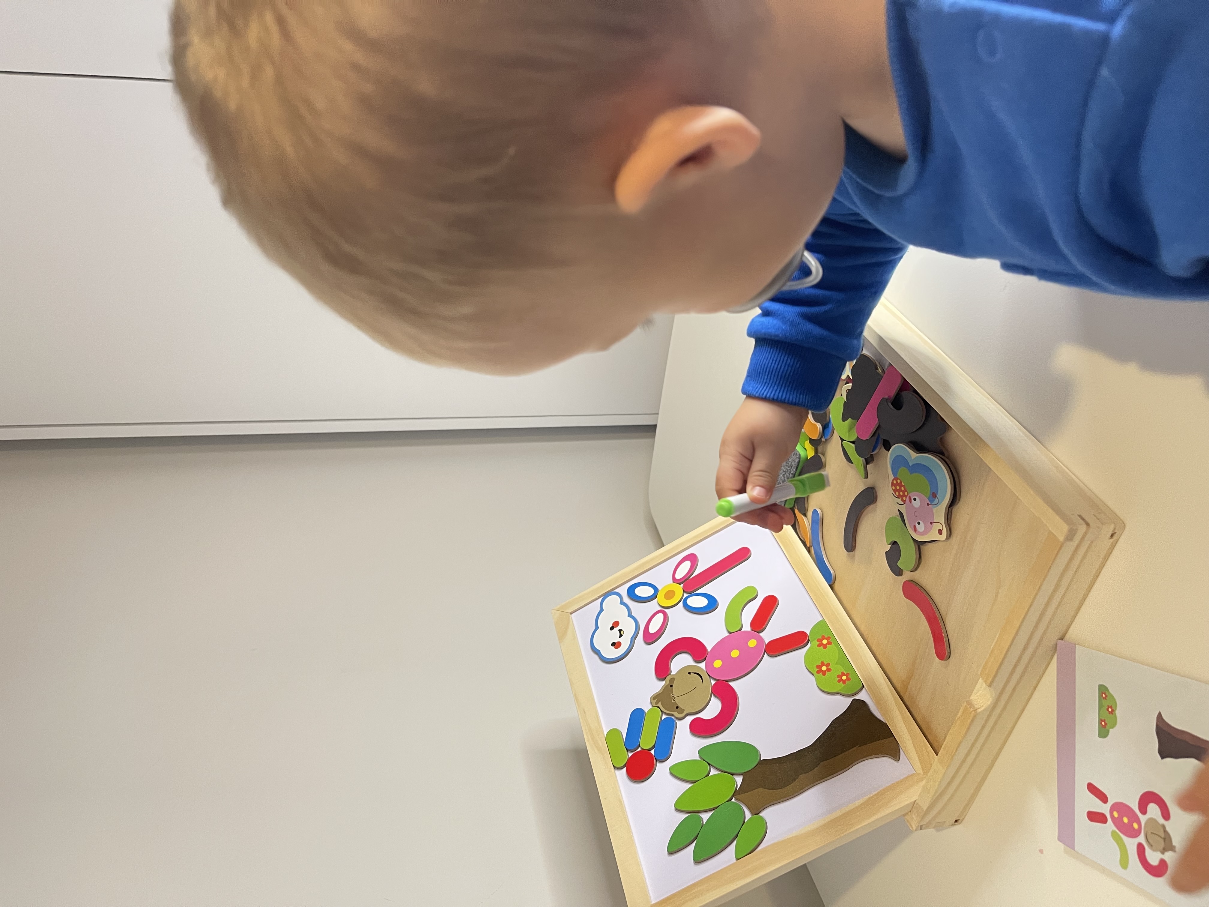 Children’s Magnetic Wooden Drawing Board Set