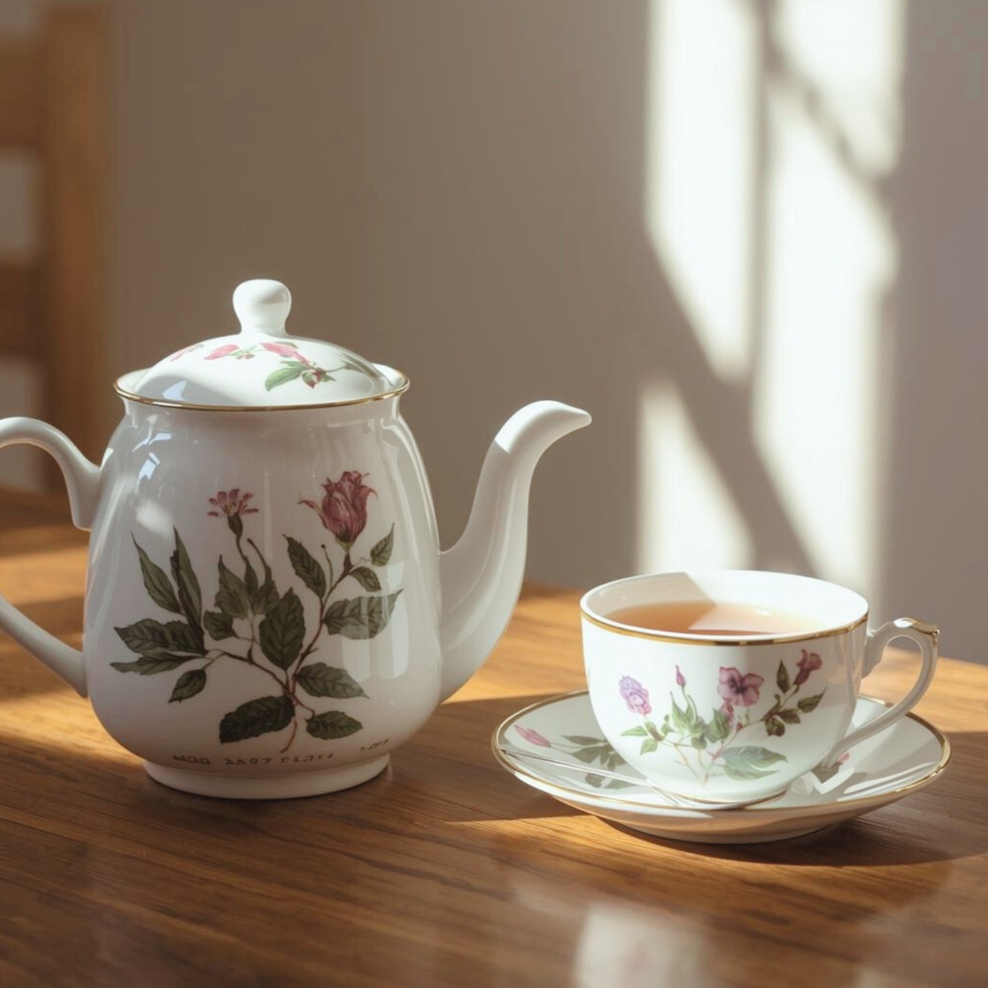 Steun me met een theepot kruidenthee