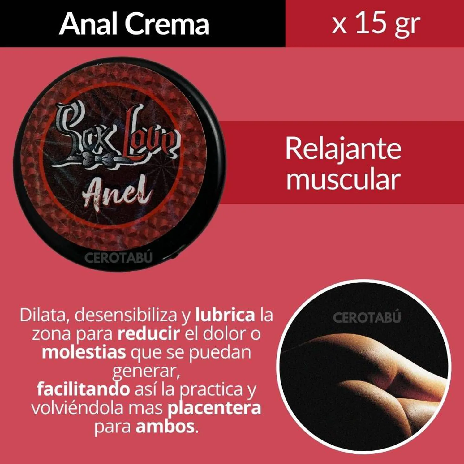 CREMA ANAL SEX LOVE 15 GR