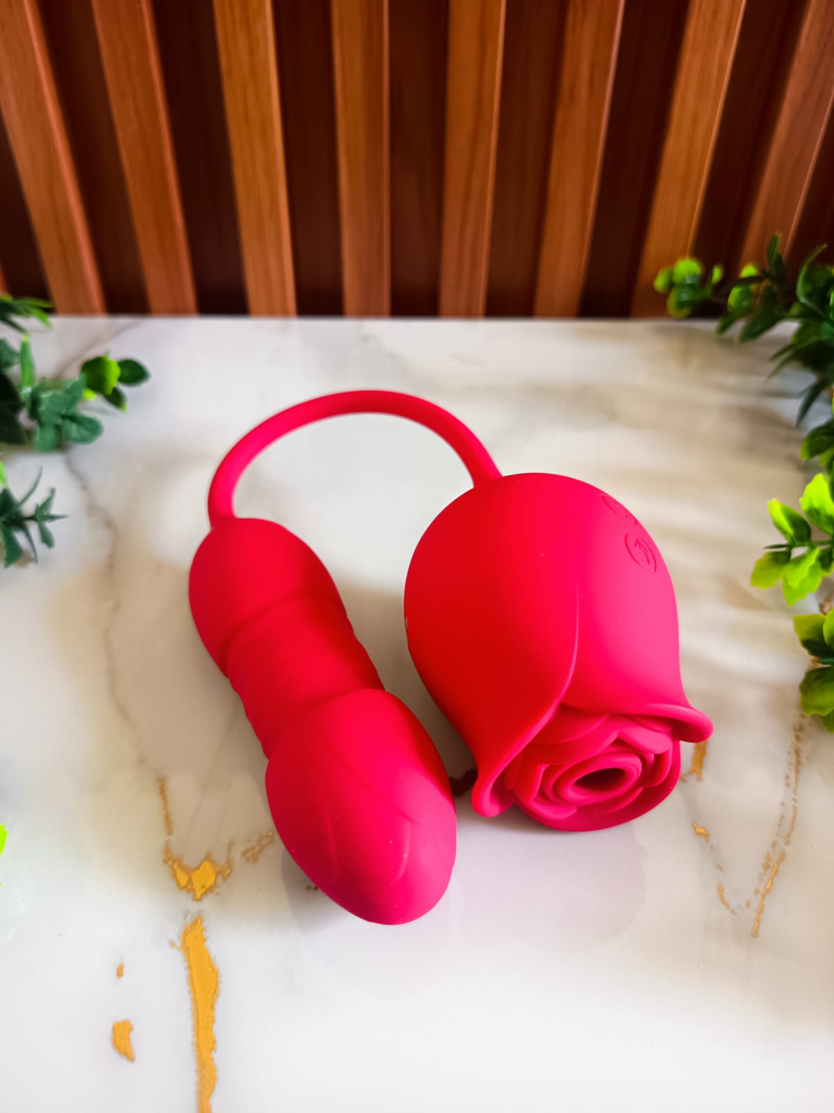 SUCCIONADOR + VIBRADOR Y DILDO DE EMPUJE