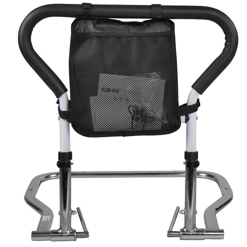 Adjustable Bed Assist Rail with Storage Pocket