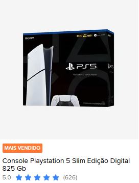 Console Playstation 5 Slim Edição Digital 825 Gb