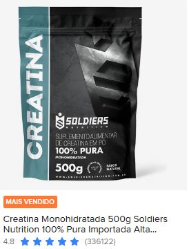 Creatina Monohidratada 500g Soldiers Nutrition