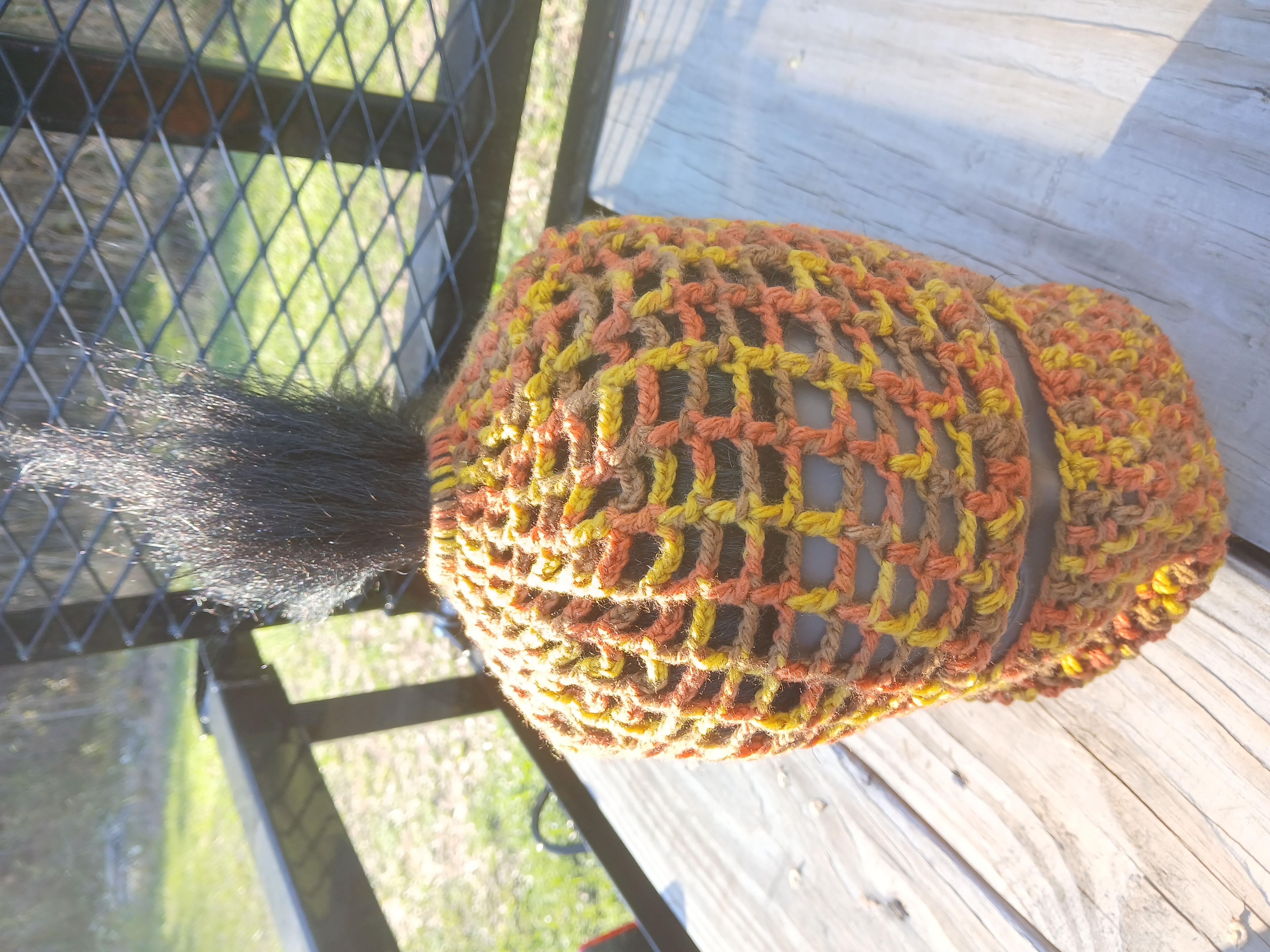 PonyDrip Beanie – Crochet Ski Mask with Ponytail Hole | Ribbed Neck Fit Hat