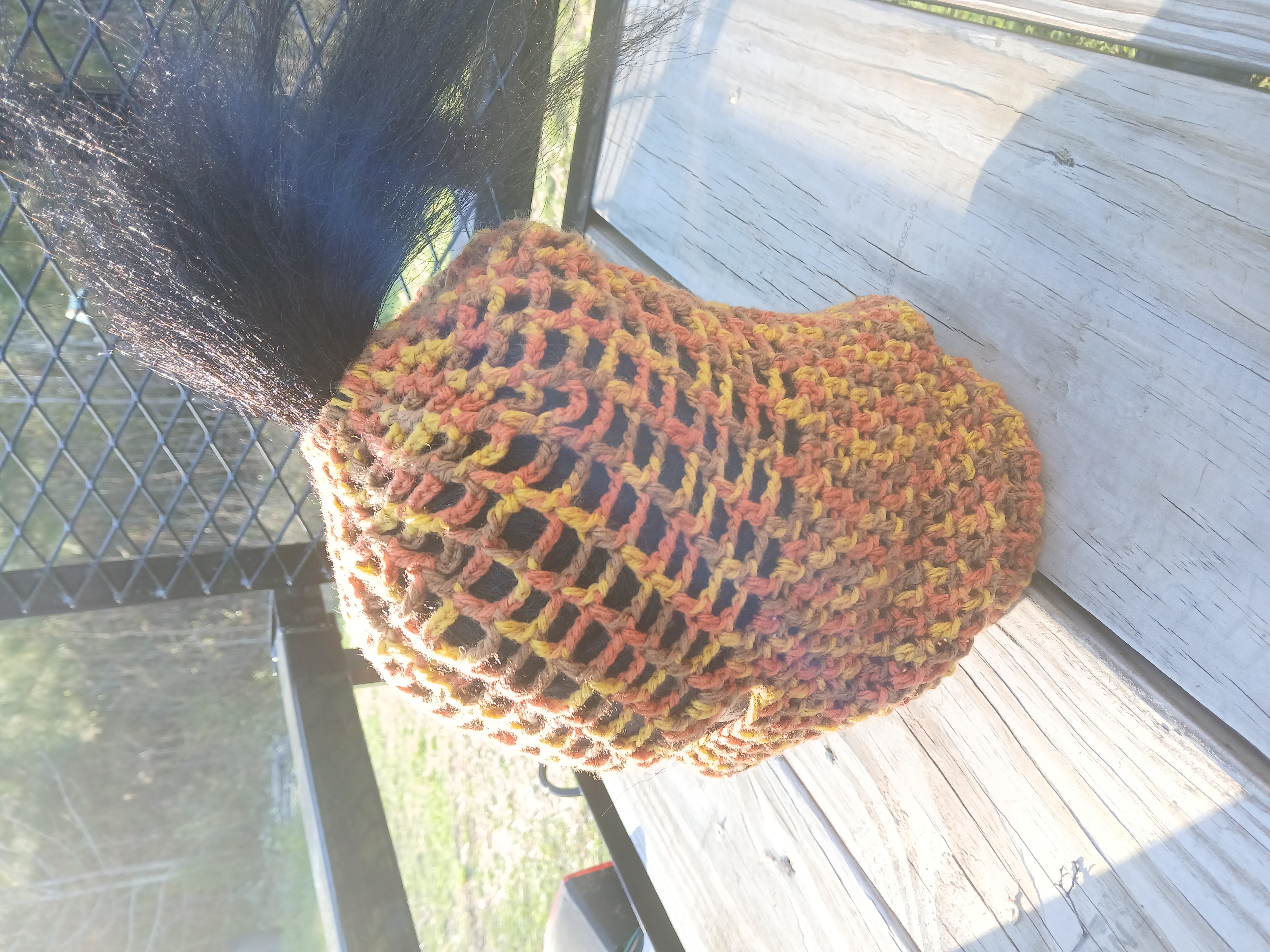 PonyDrip Beanie – Crochet Ski Mask with Ponytail Hole | Ribbed Neck Fit Hat