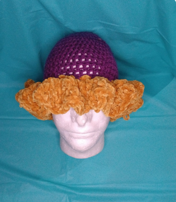 Crochet Ruffle Hat with Earrings – Handmade Holiday Gift | Chenille Trim + Bold Style