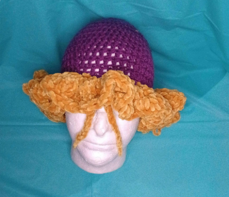 Crochet Ruffle Hat with Earrings – Handmade Holiday Gift | Chenille Trim + Bold Style