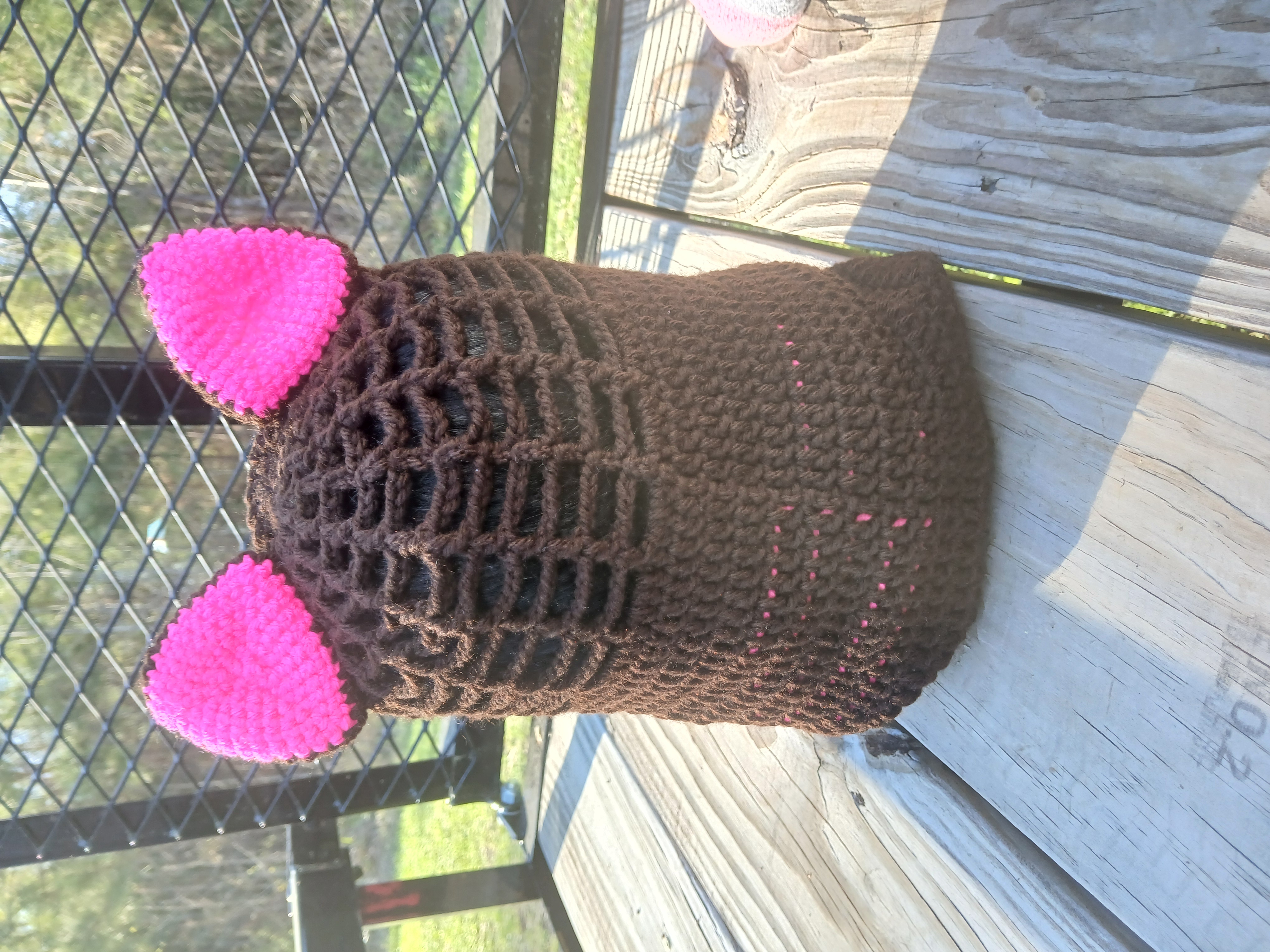 Catski Beanie – Cat Ear Crochet Ski Mask | Custom Pixel Word Hat (2–4 Letters)