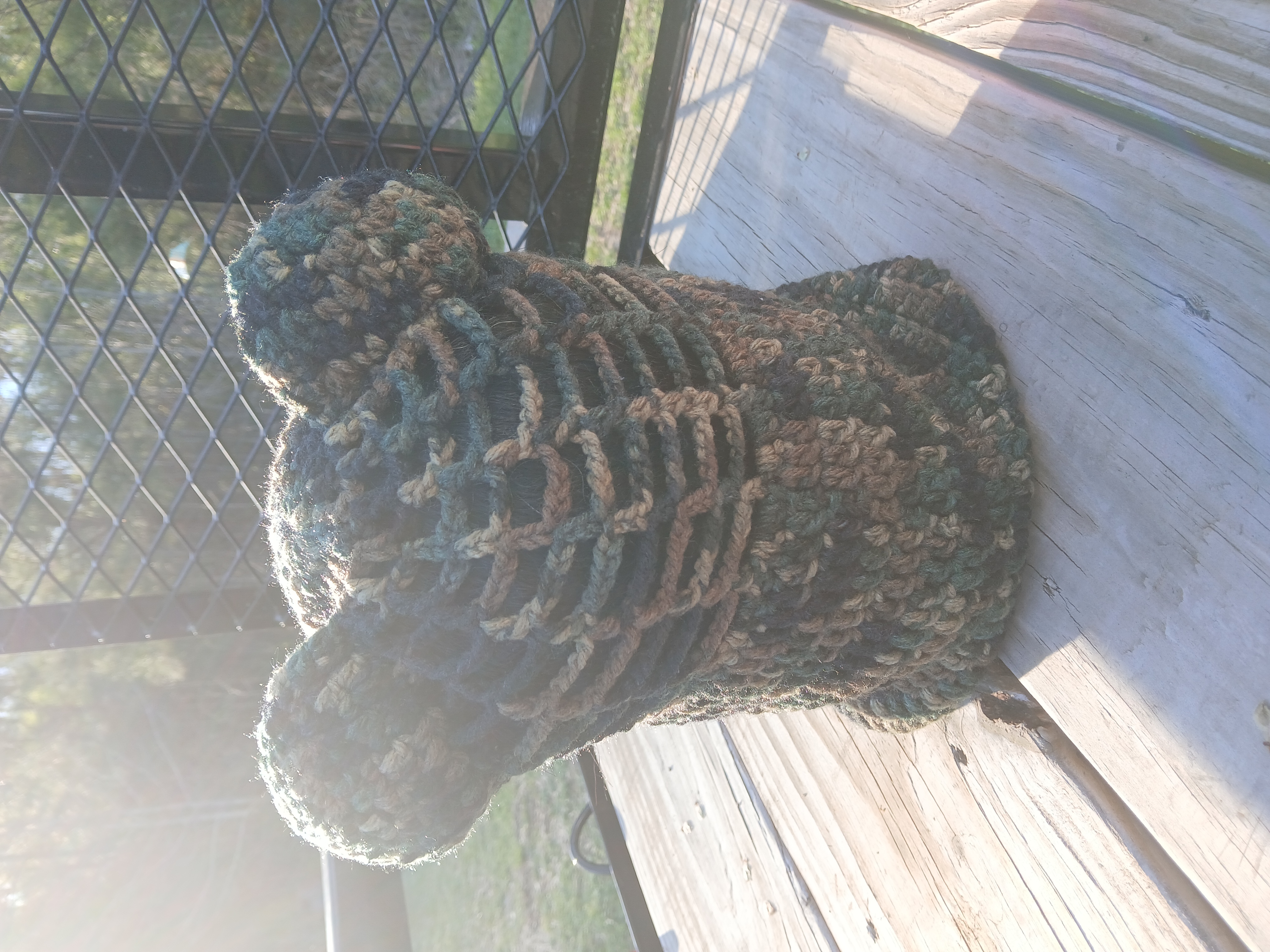 Camo Bearski Beanie – Bear Ear Crochet Ski Mask | Foldable Beanie Hat