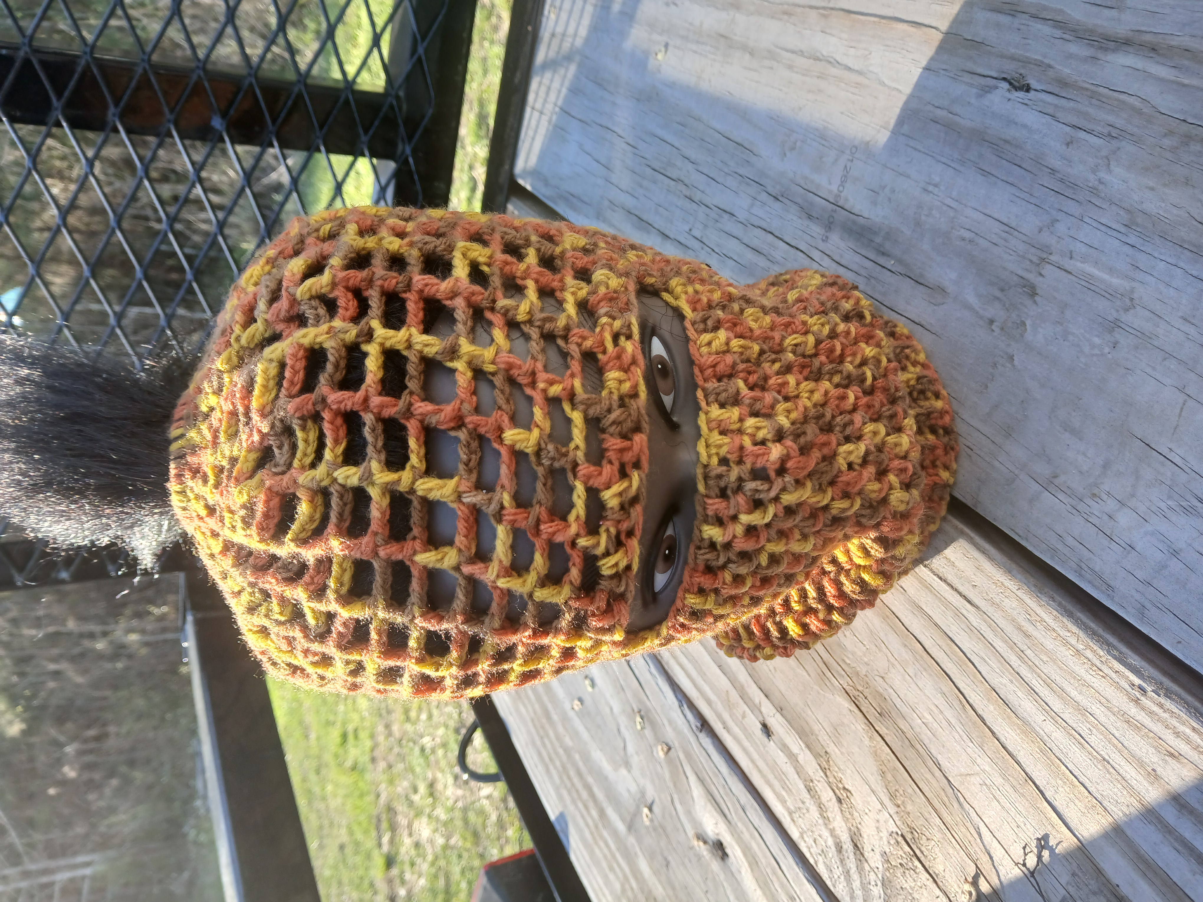 PonyDrip Beanie – Crochet Ski Mask with Ponytail Hole | Ribbed Neck Fit Hat