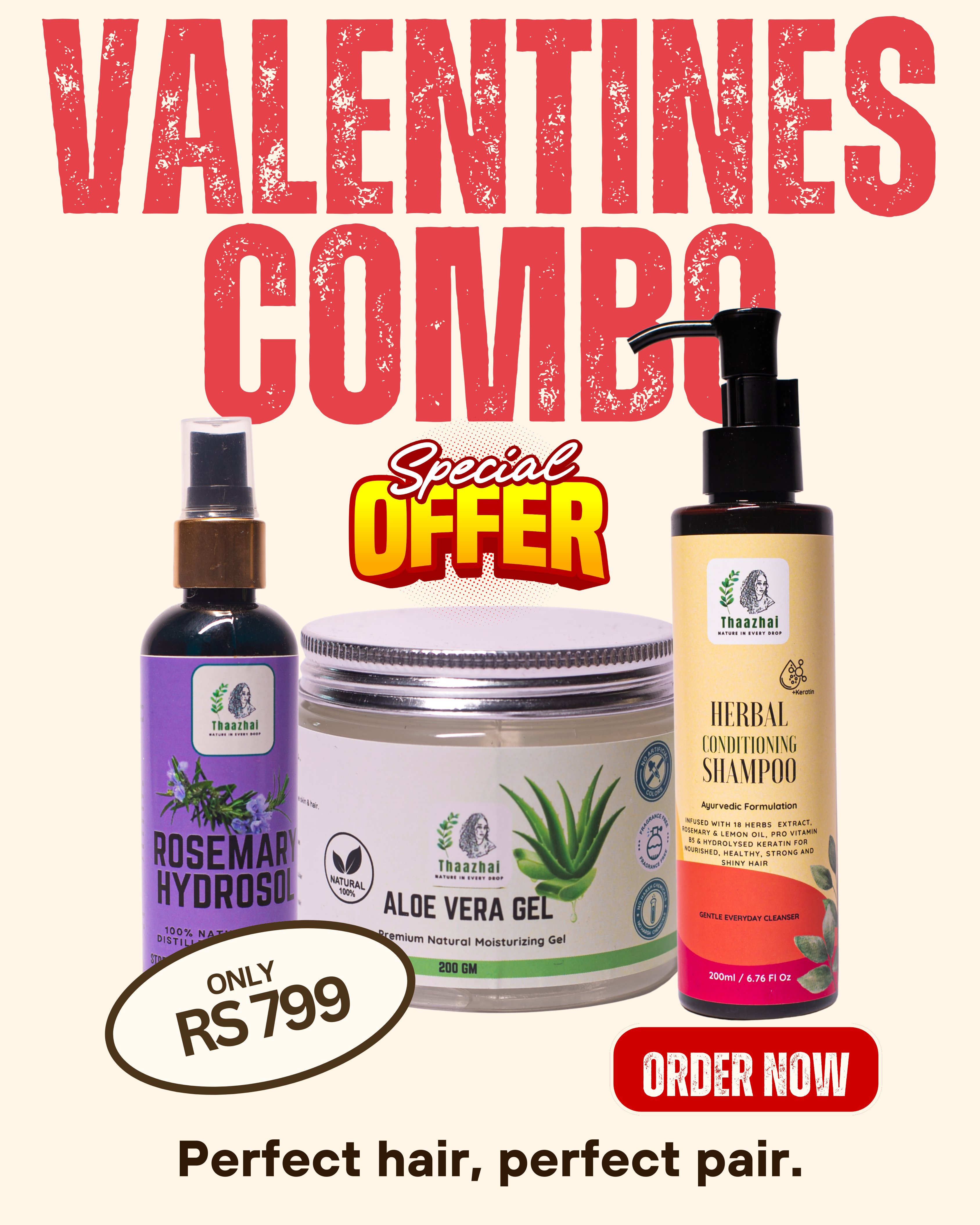Valentines Hair Care Combo