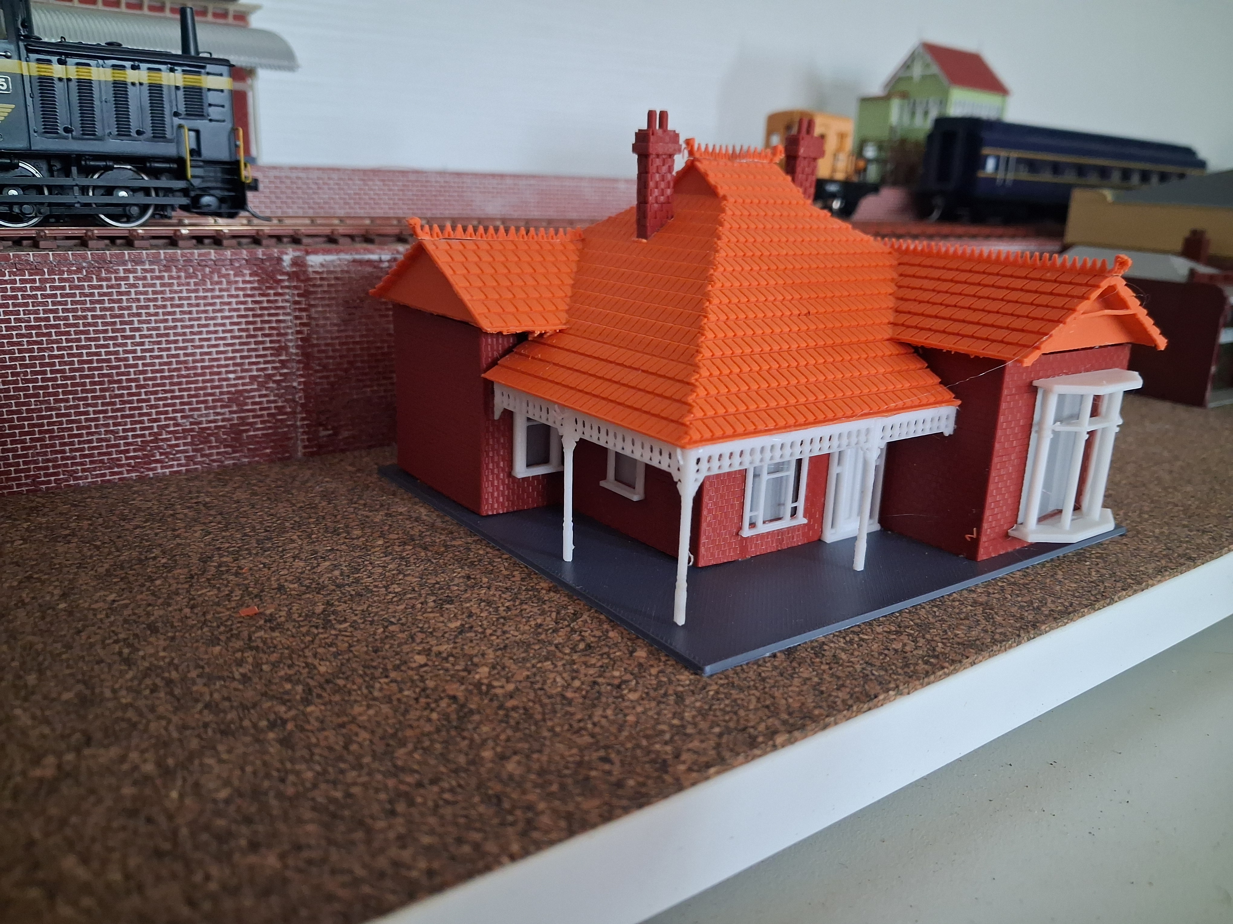 Inkerman St Federation Brick house-  HO scale