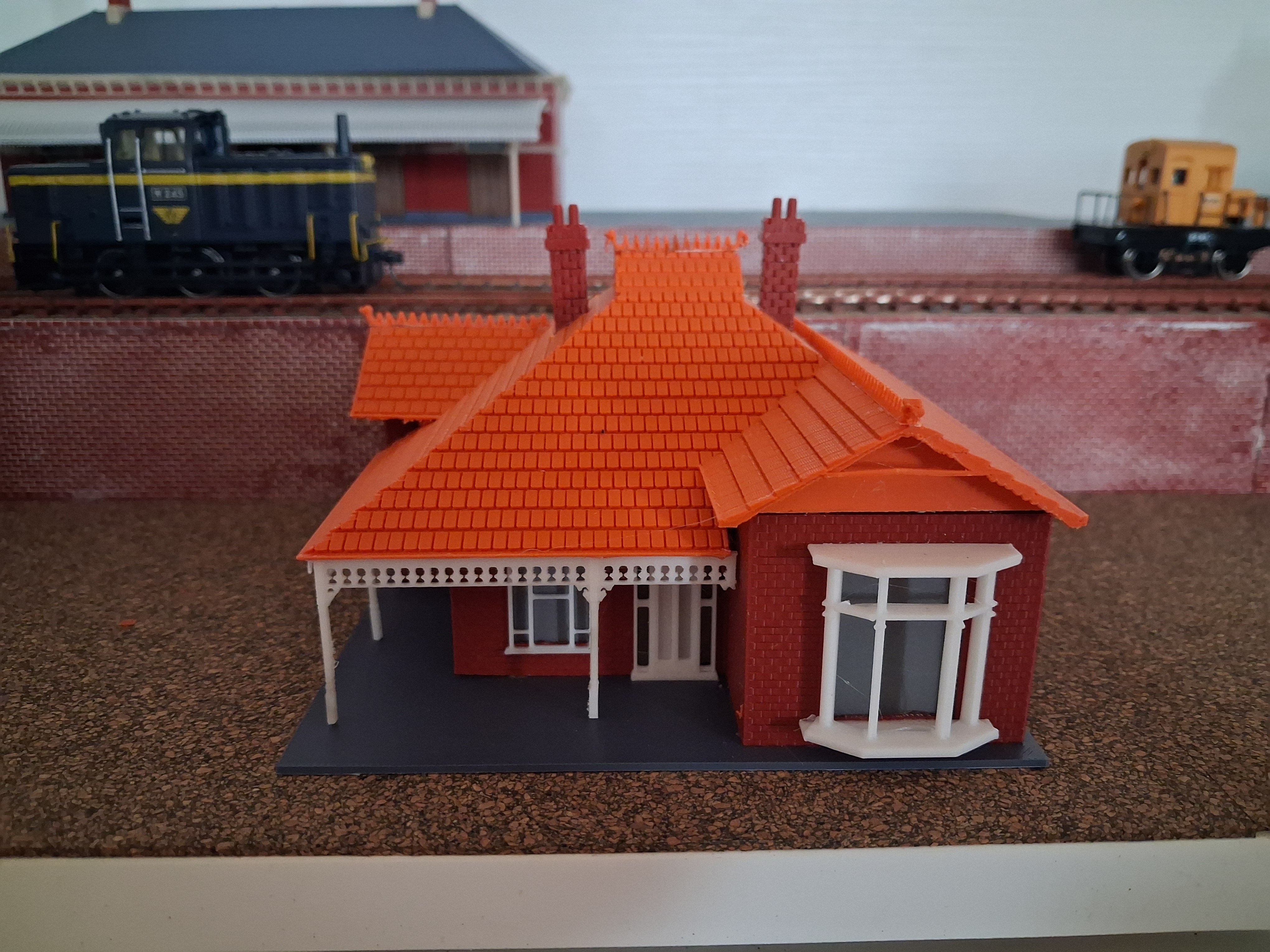 Inkerman St Federation Brick house-  HO scale