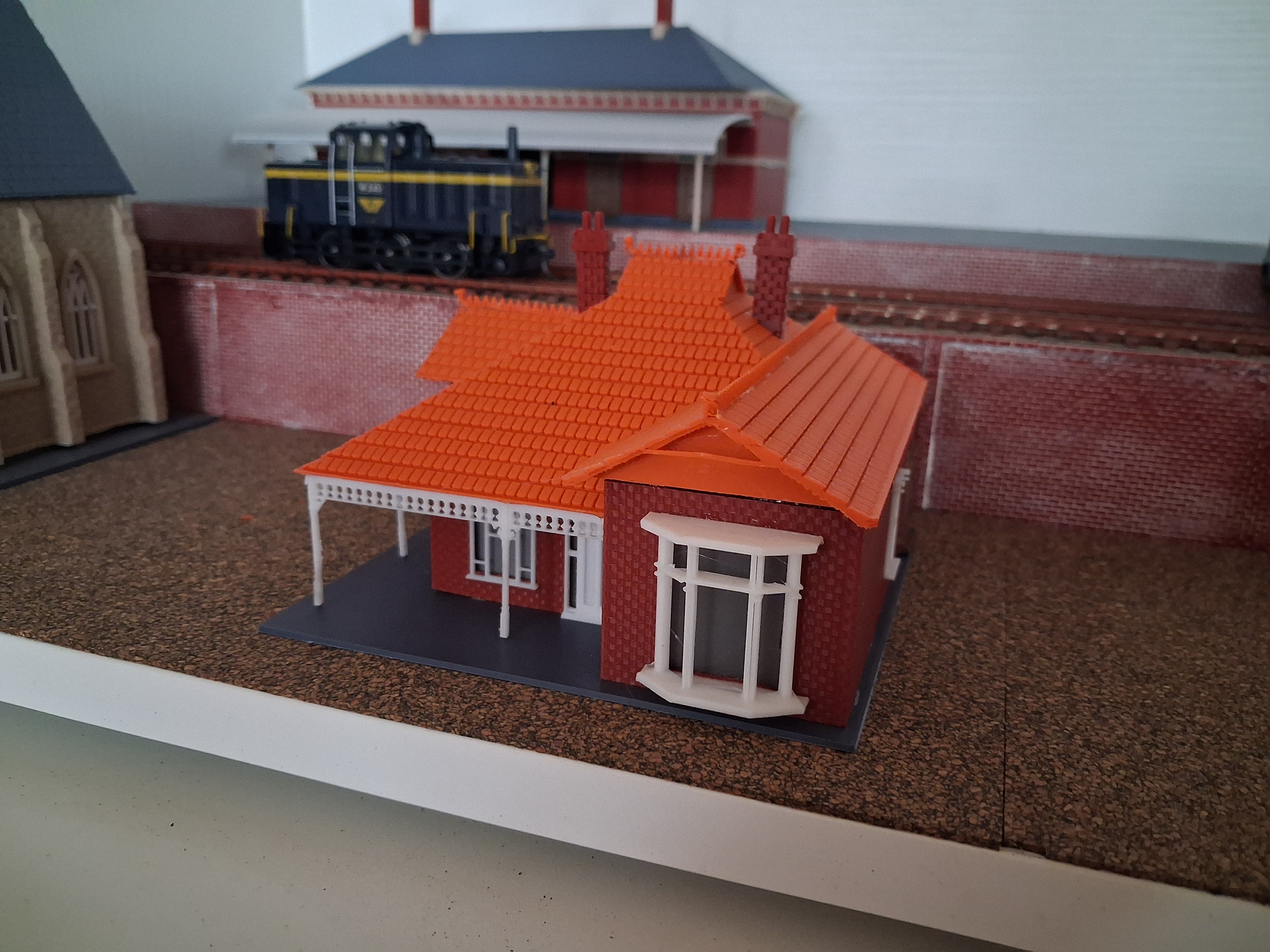 Inkerman St Federation Brick house-  HO scale