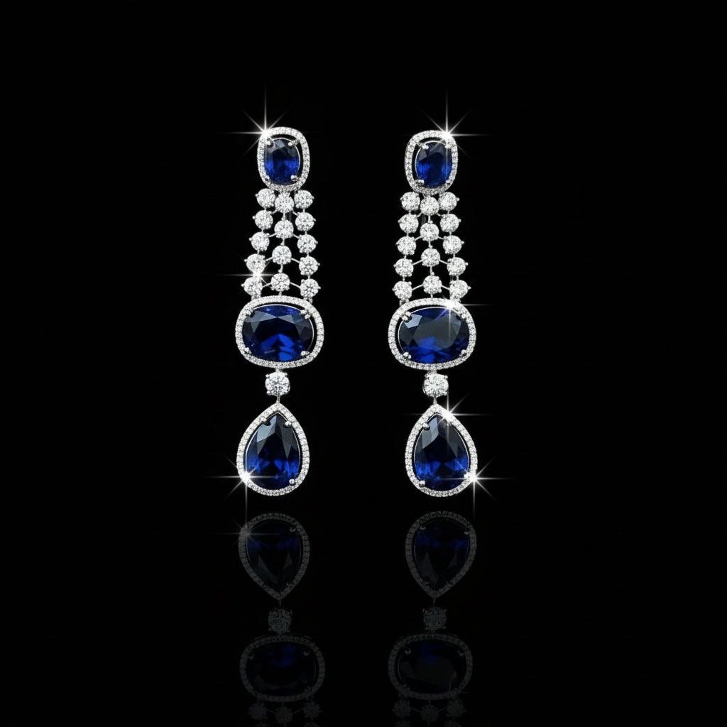 طقم "جوهرة المحيط" المُرصّع بالياقوت الأزرق