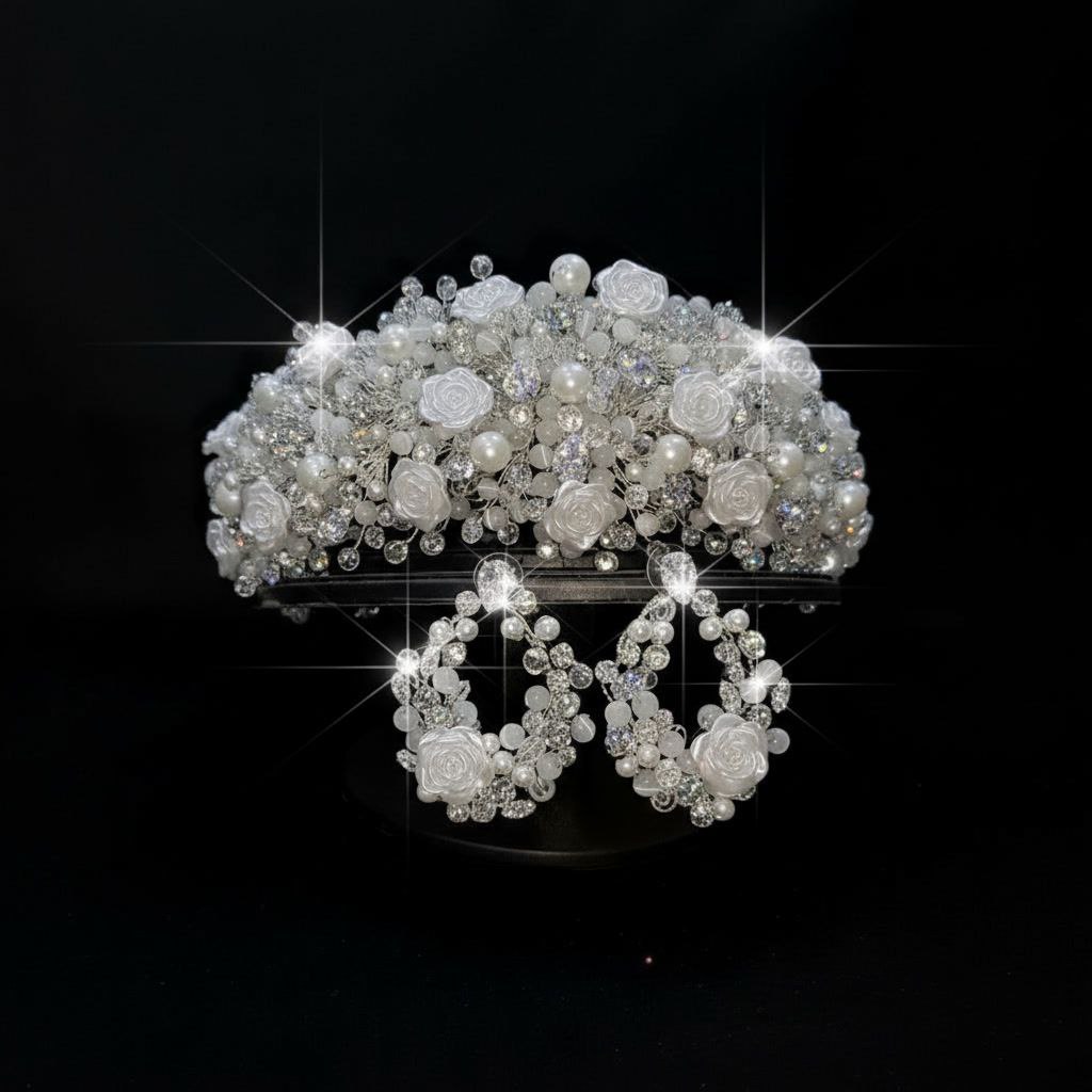 هيدبيس فلورا وايت_Flora White Headpiece