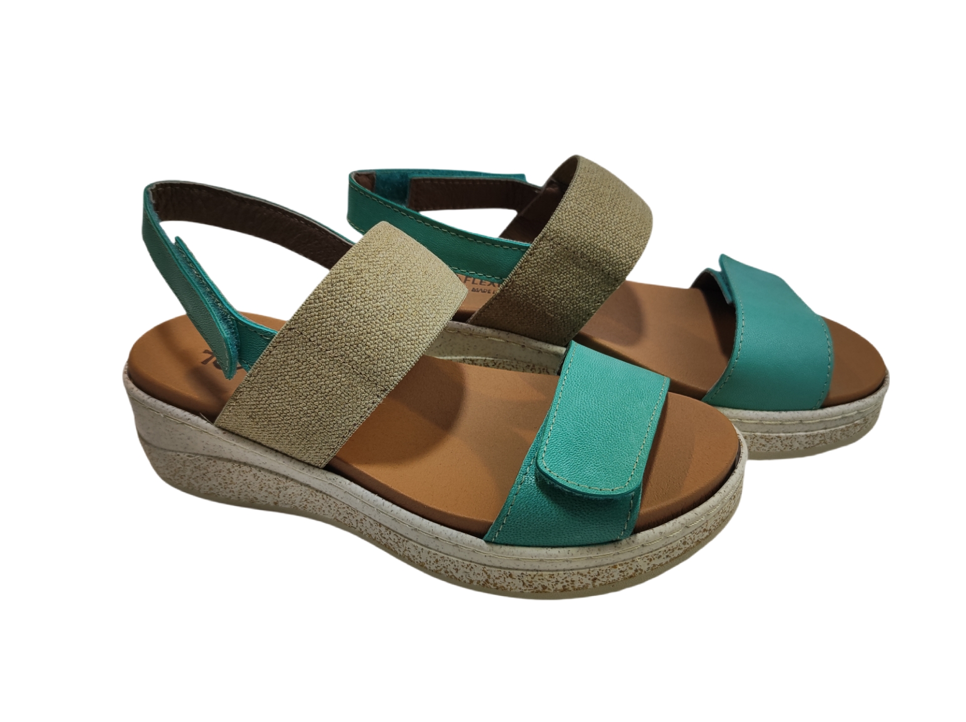 Sandalia de plataforma con elástico