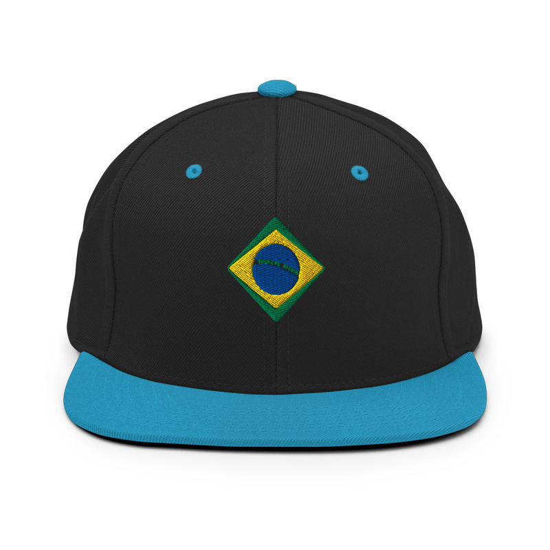 Brazil Flag Snapback Hat