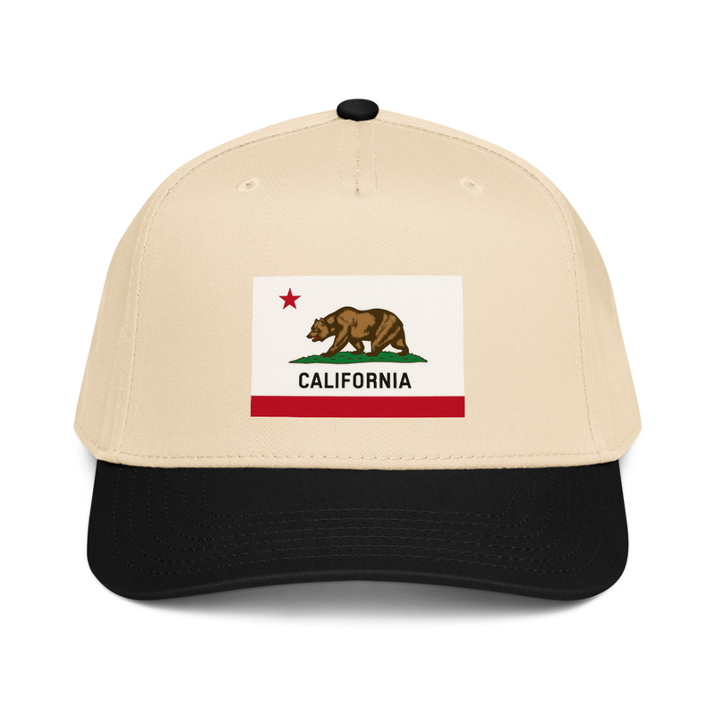 California Flag 5 panel cap