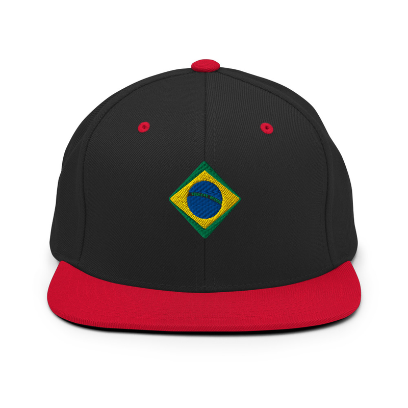 Brazil Flag Snapback Hat