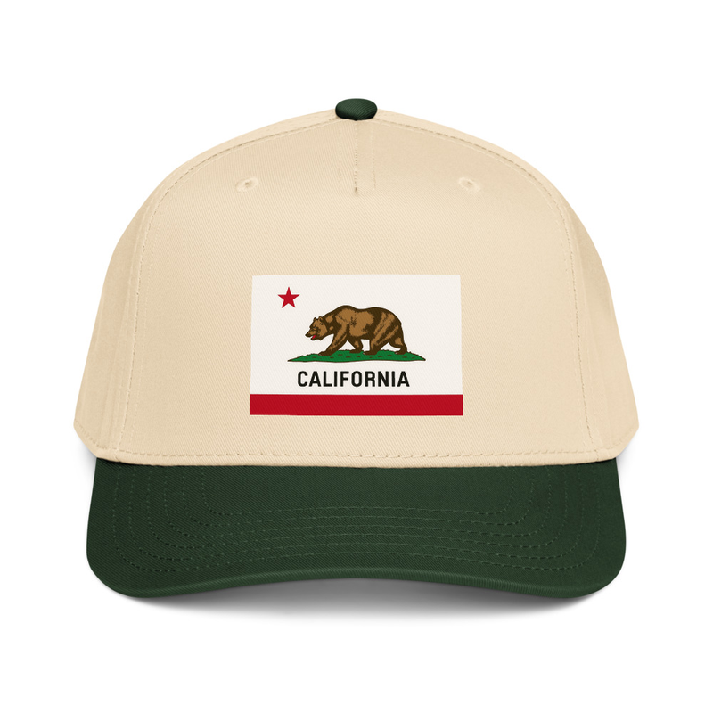 California Flag 5 panel cap