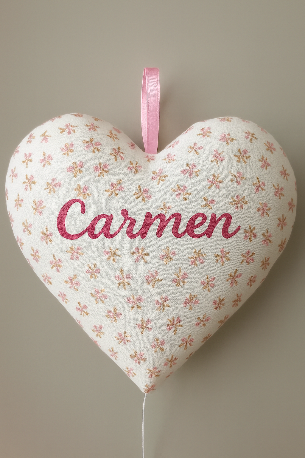 Coussin musical en forme de cœur