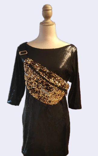 Banane à paillettes dorées