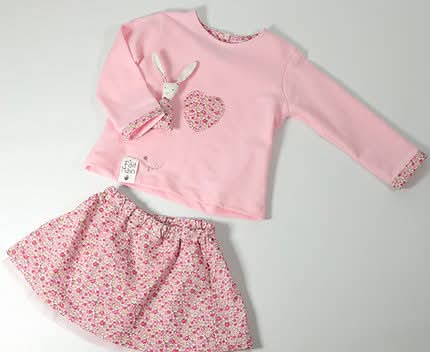 Ensemble fille rose