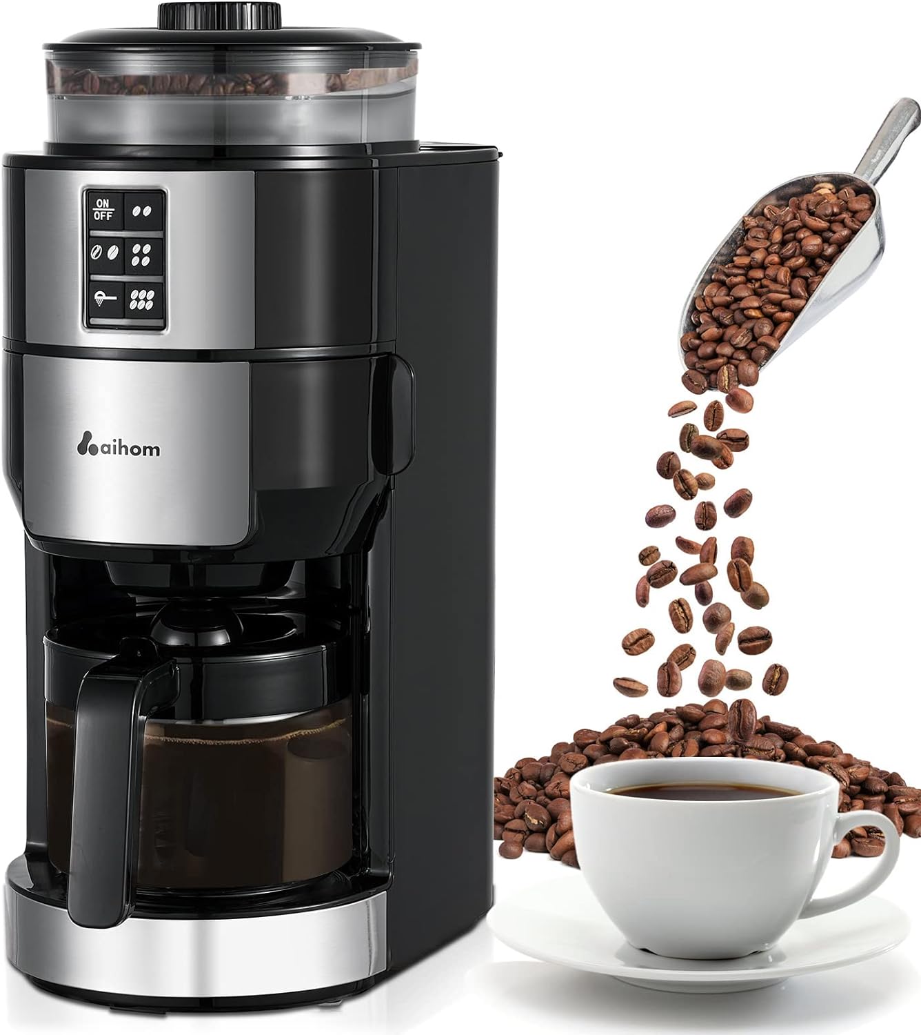 Coffee Maker with Integrated Grinder