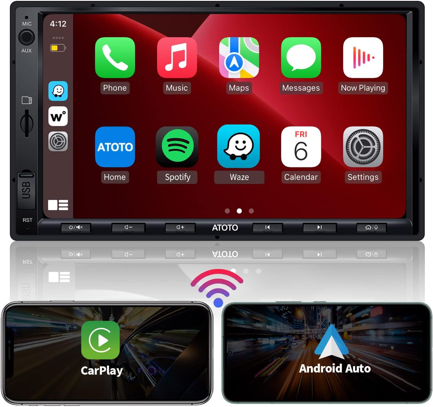 ATOTO Car Stereo with Wireless CarPlay & Android Auto