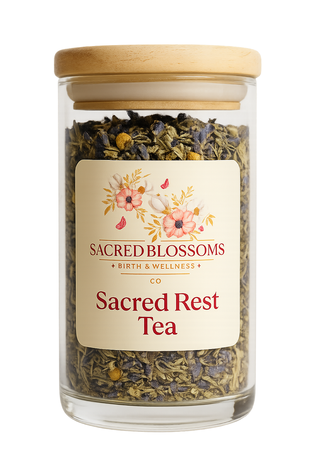 Sacred Rest Tea • Postpartum Sleep Tea • Calming Herbal Blend • Nervous System Tea • Doula Approved
