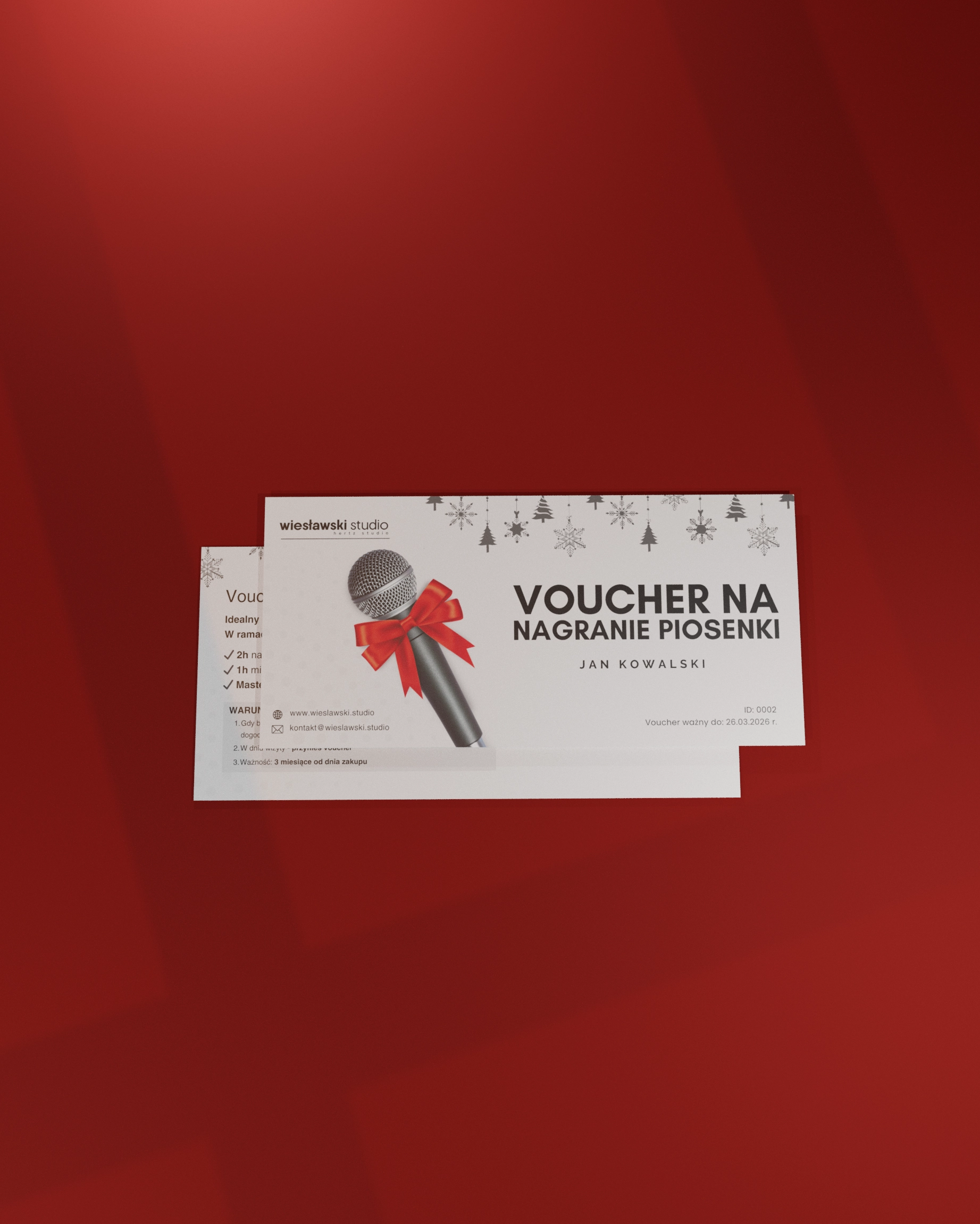 Voucher na usługę nagraniową w HERTZ STUDIO - Wiesławski Studio