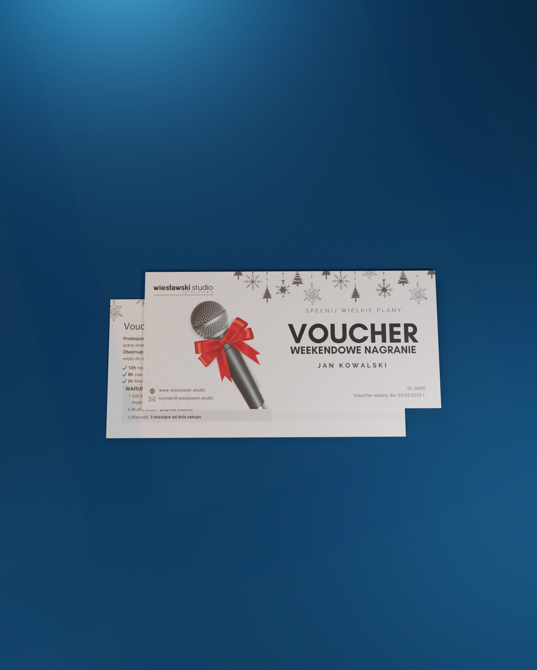 Voucher "Weekendowe nagranie" w HERTZ STUDIO - Wiesławski Studio