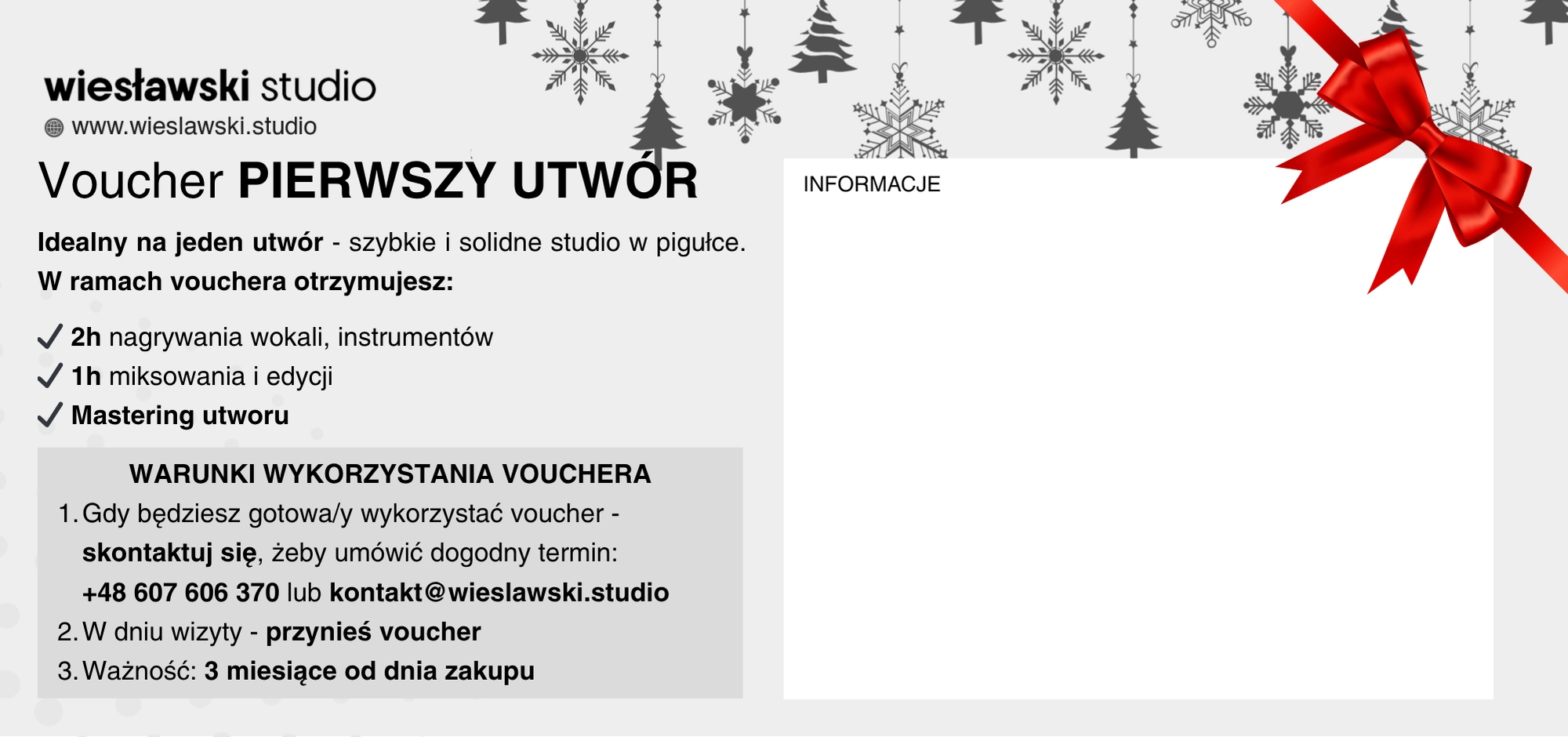 Voucher na pierwszy utwór