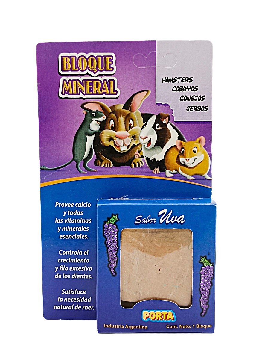 Bloque mineral de para hamster sabor Uva 