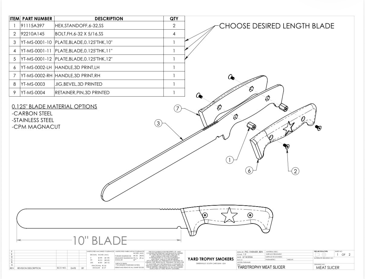 Yard Trophy Meat Slicer Plans