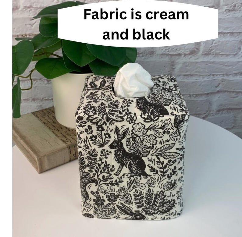 Bunny reversible tissue box cover