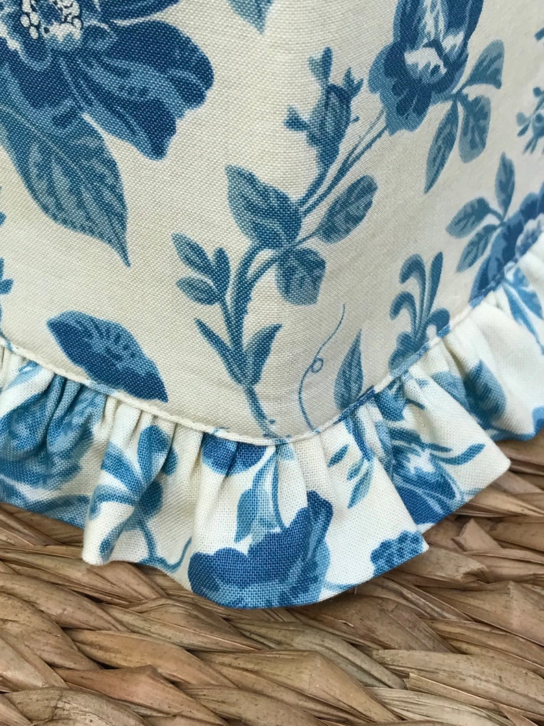 French blue ruffle tissue box cover