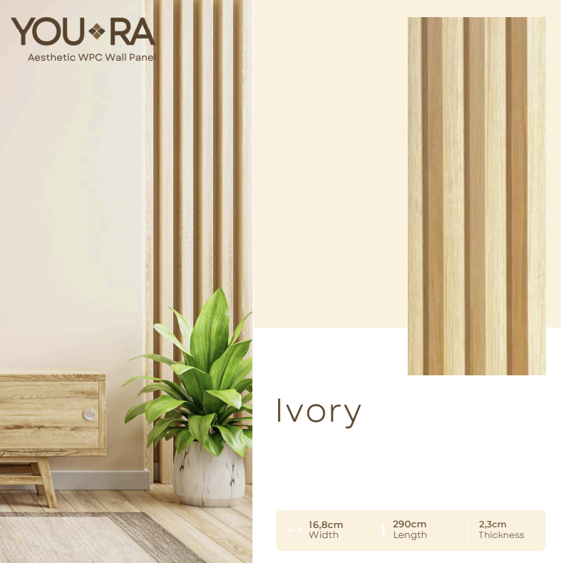 YOURA - WPC PANEL WA SERIES - IVORY - 16,8 CM X 290 CM