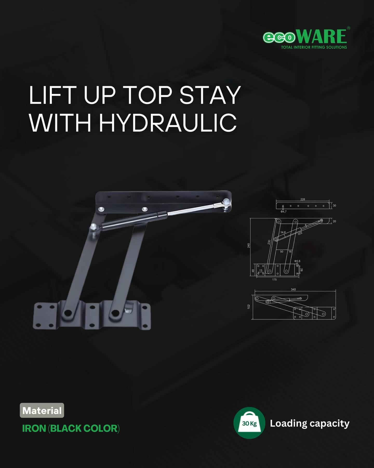 ECOWARE - TABLE LIFT UP TOP STAY