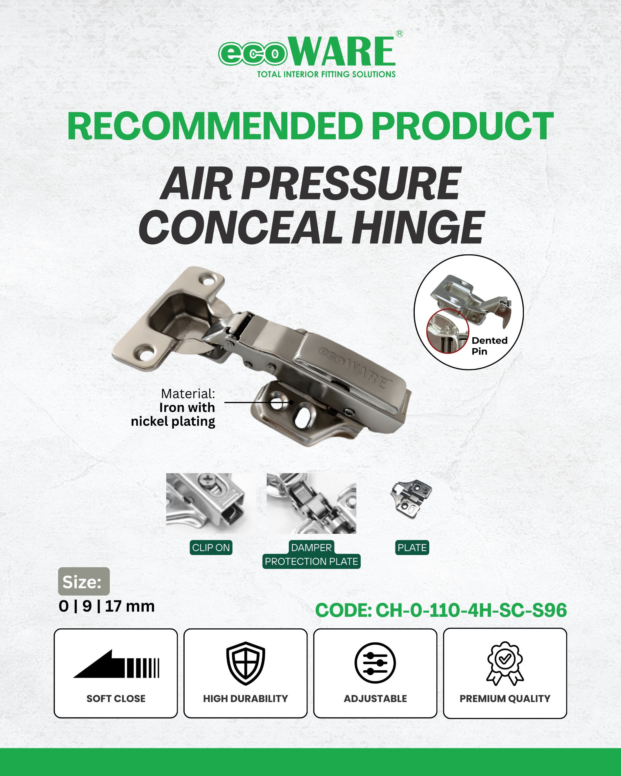 ECOWARE - ENGSEL SENDOK SOFTCLOSE S96