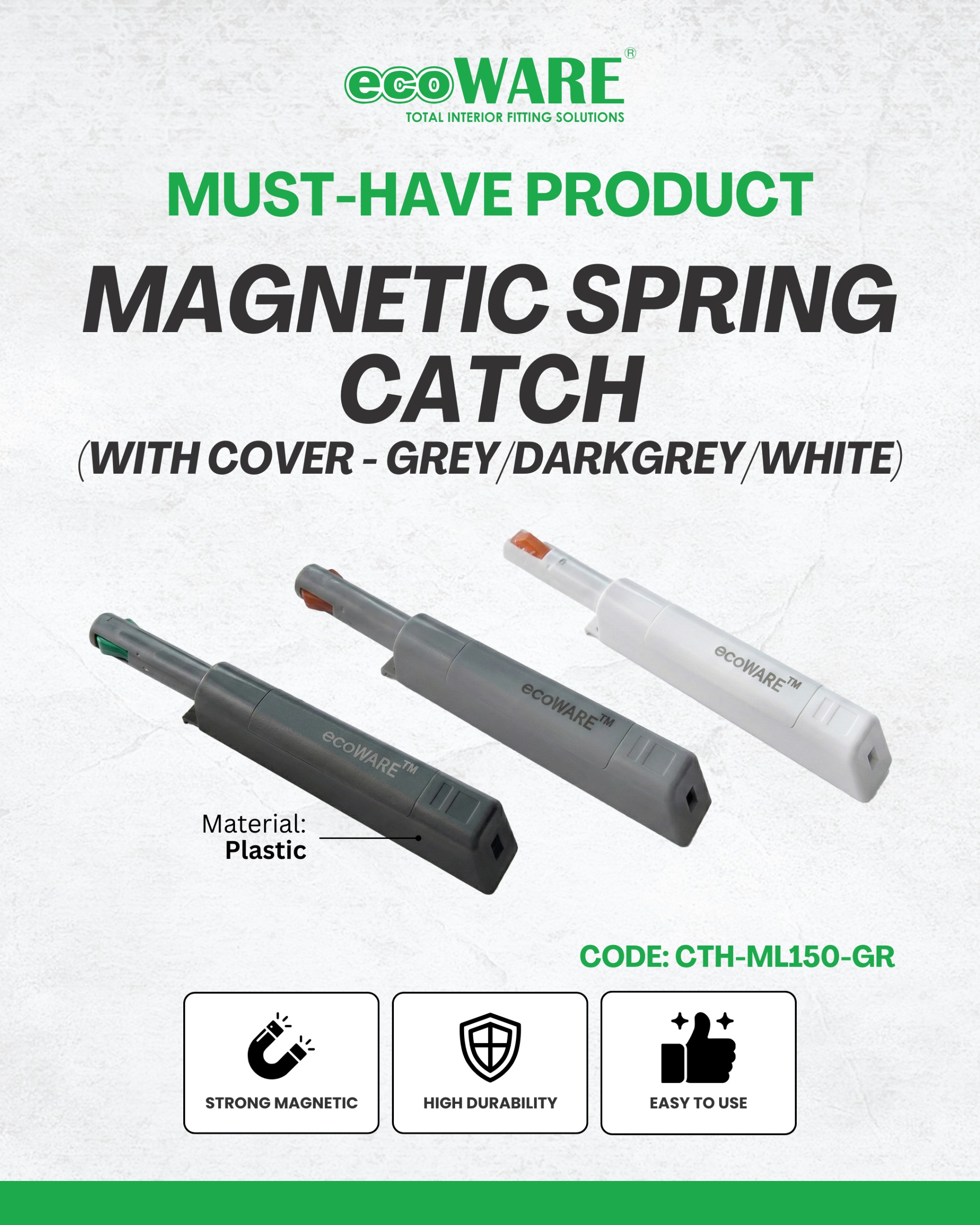 ECOWARE - ML150 SPRING CATCH WITH COVER