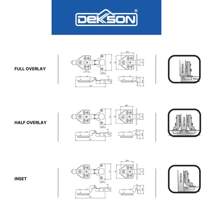 DEKKSON  - TITANIUM - ENGSEL SENDOK SOFTCLOSE  HYD ES SD 01N