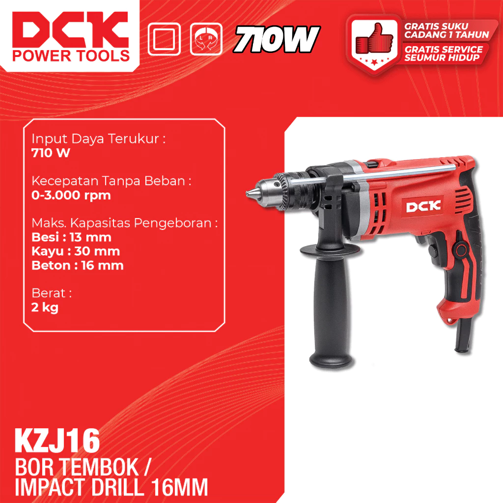 DCK - MESIN BOR IMPACT 16MM - KZJ16