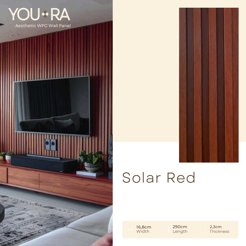 YOURA - WPC PANEL WA SERIES - SOLAR RED - 16,8 CM X 290 CM